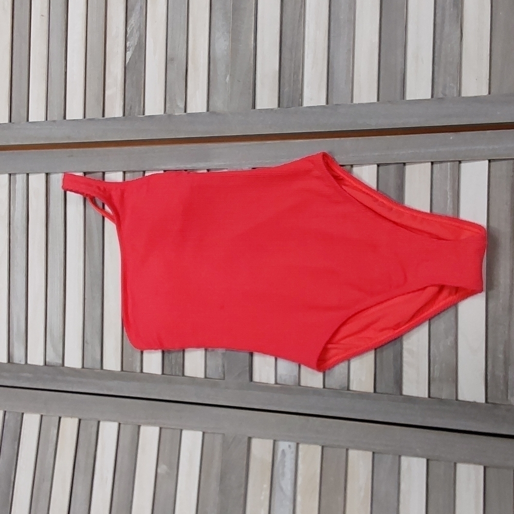 Juniors' Textured One Shoulder One Piece Swimsuit | Xhilaration | Medium (4/6)